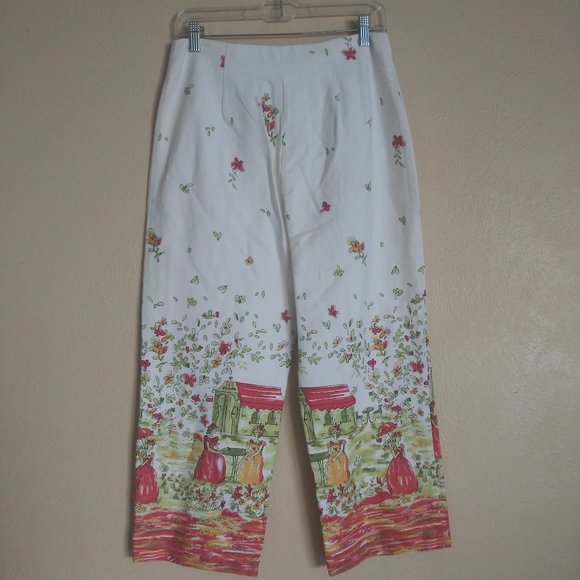 La Vore White Cafe Scene Slacks Women's Small - Picture 1 of 8